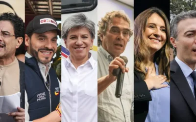 Iván Cepeda, Abelardo de la Espriella, Claudia López, Sergio Fajardo, Paloma Valencia y Daniel Quintero.Colprensa