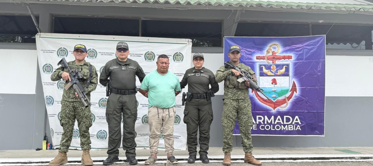 El hombre capturado en Putumayo. Foto: Cortesía ElTiempo