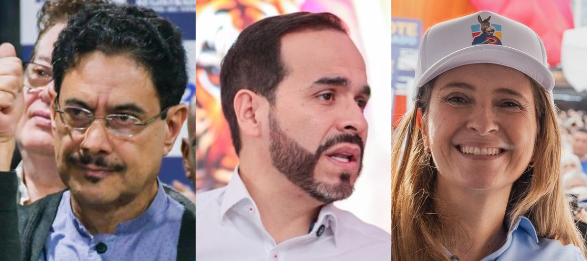 Iván Cepeda, Abelardo de la Espriella y Paloma Valencia.