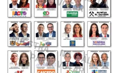 Así quedó el tarjetón de las elecciones presidenciales para la primera vuelta tras el sorteo de la Registraduría