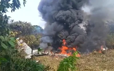 Un avión con 114 militares se accidentó en Putumayo, al sur de Colombia, cuando despegaba de Puerto Asís