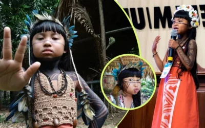Fotos de Yandra Mawé, la niña que con sus videos y activismo en redes sociales logró que el gobierno mejorara su escuela. Fotos: yandramawe
